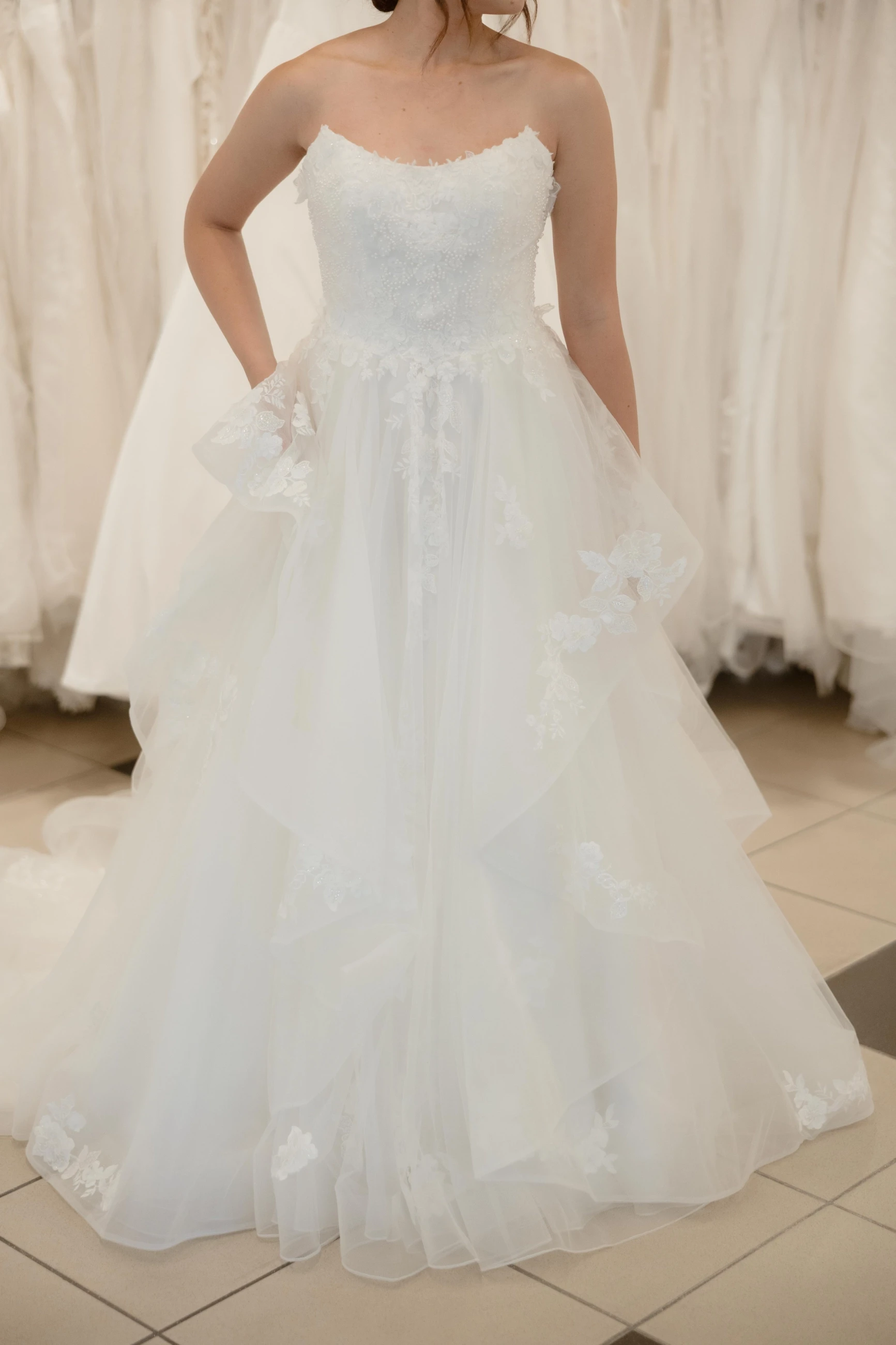 bride wearing wedding dress