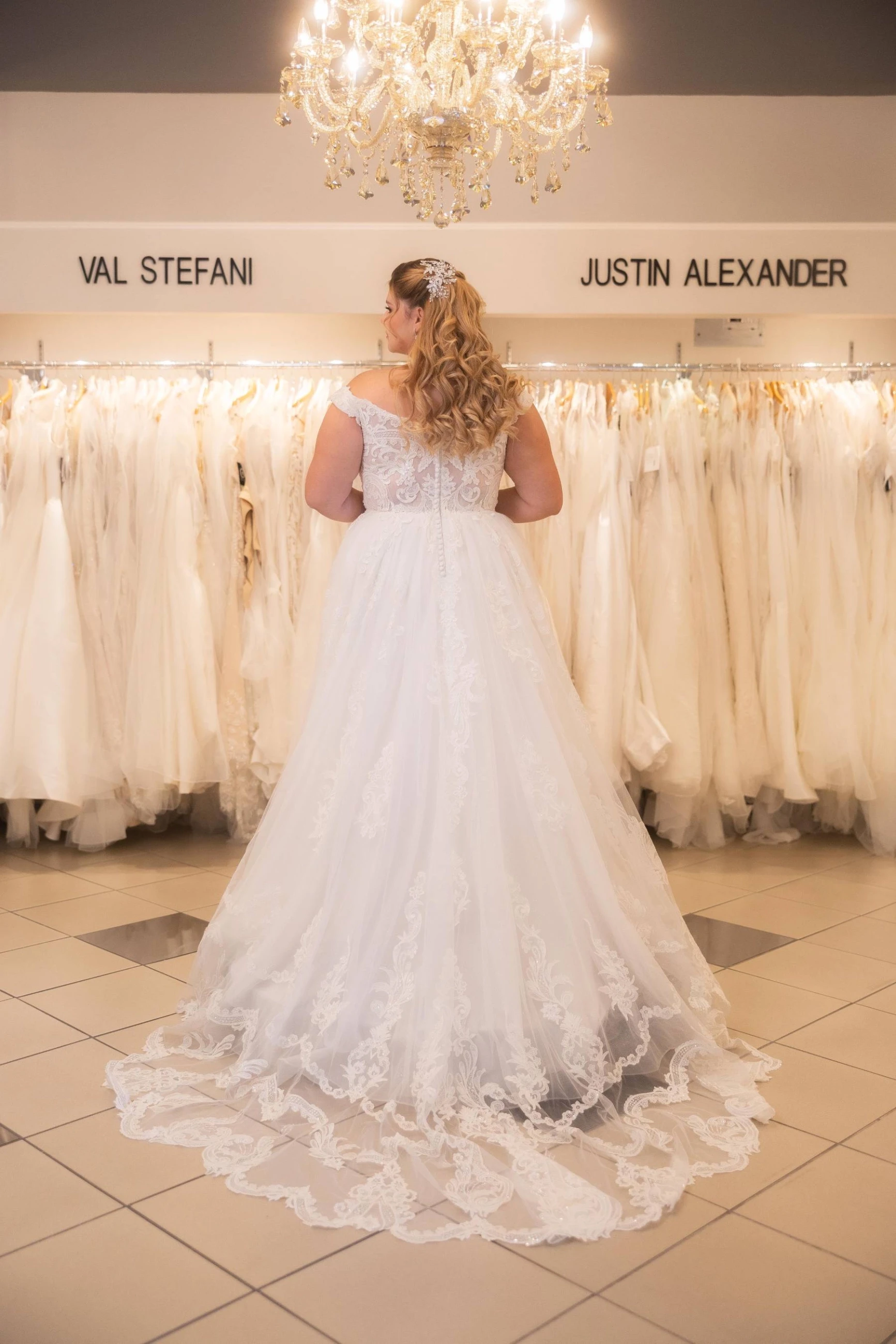 bride wearing wedding dress