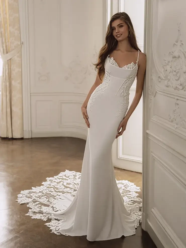 Model wearing Etoile wedding Dress