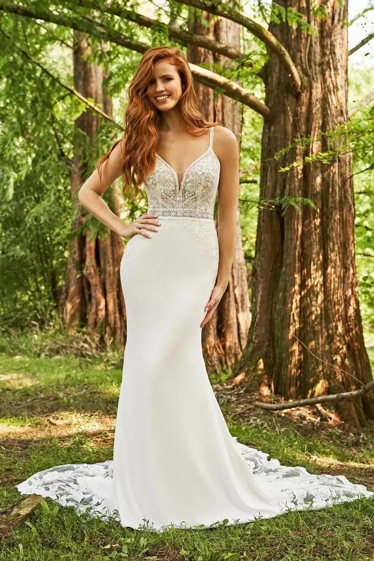 Model wearing Lillian West wedding dress